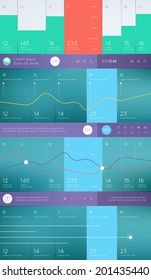 Elements of Infographics with buttons and menus. Vector illustration.