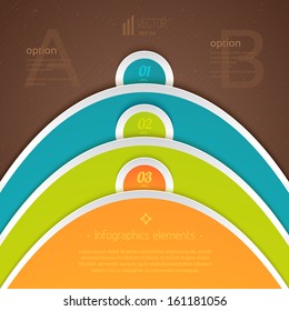 Elements of infographics. Can be used for workflow layout, diagram, numbered banners, step up options, web design, infographic.