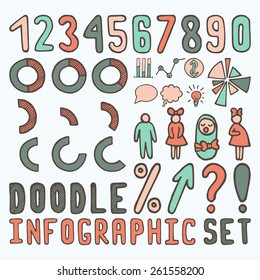 Elements for infographics (Doodle set)