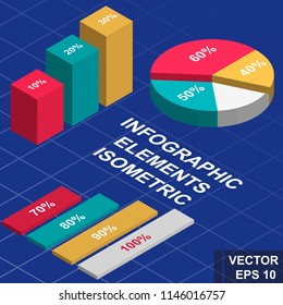 Elements of infographics. Isometry. View from above. Icon. For your design. Isolated.
