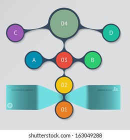 Elements of infographics, Modern Design Circle template, can be used for infographics,  vector eps 10