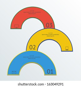 Elements of infographics, Modern Design Circle template, can be used for infographics,  vector eps 10