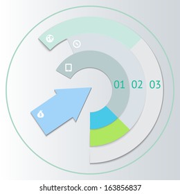 Elements of infographics, Modern Design Circle template, can be used for infographics,  vector eps10