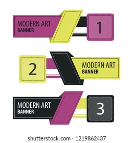Elements of infographics in modert art style