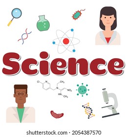 Elements of infographics on science