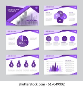 Elements of infographics for presentations temeplates, purple Business Brochure flyer template vector illustration, corporate report, marketing, advertising, annual report, cover design, banner, web