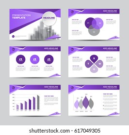 Elements of infographics for presentations temeplates, purple Business Brochure flyer template vector illustration, corporate report, marketing, advertising, annual report, cover design, banner, web