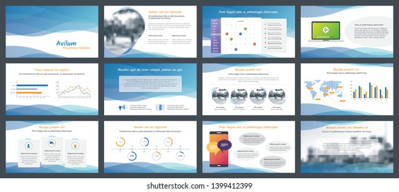 Elements of infographics for presentations templates. Annual report, leaflet, book cover design. Brochure layout, flyer template design. Corporate report, advertising template in vector Illustration. 