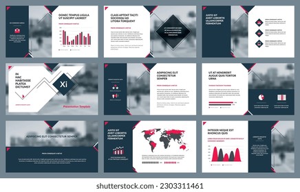 Infografiken für Präsentationsvorlagen. Geschäftsbericht, Broschüre, Buchcover-Design. Broschüren-Layout, Flyer-Template-Design. Unternehmensbericht, Werbevorlage in Vektorgrafik. 