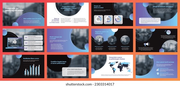 Elements of infographics for presentations templates. Annual report, leaflet, book cover design. Brochure layout, flyer template design. Corporate report, advertising template in vector Illustration. 