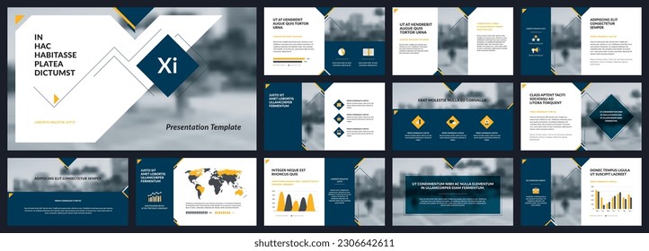 Elements of infographics for presentations templates. Annual report, leaflet, book cover design. Brochure layout, flyer template design. Corporate report, advertising template in vector Illustration. 