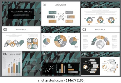 Elements of infographics for presentations templates. Leaflet, Annual report, brochure, layout, flyer layout template design. Vector Illustration. Business icons.