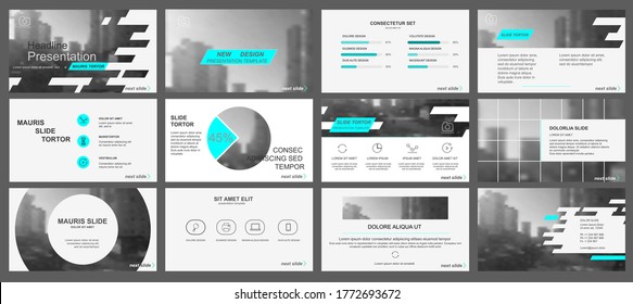 Business Presentation Infographic Elements Template Set Stock Vector ...