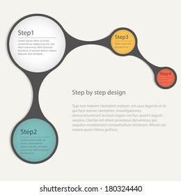 Elements of infographics. Step by step design