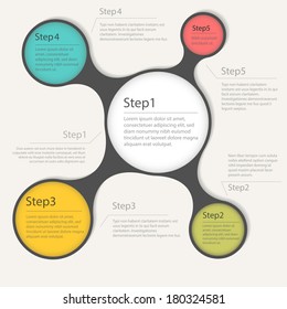 Elements of infographics. Step by step design
