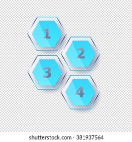 Elements of infographics with a transparent background . GLASS BACKGROUND.Glass banners.VECTOR.