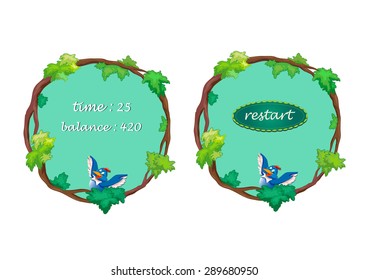 elements of interface.garden. game.vector