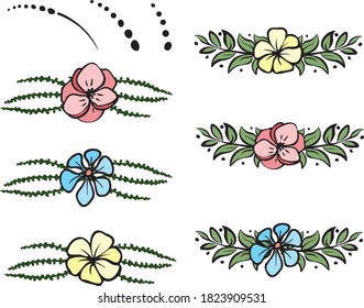 Schmuckelemente aus Blumen