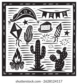 Elements of the June Festival in Cordel Style