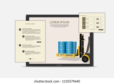 elements of the logistics company website