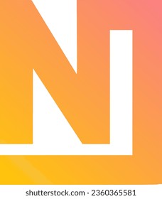 Elemente für ein Logo-Symbol mit dem Buchstaben "N" und einem Schwanzdesign.