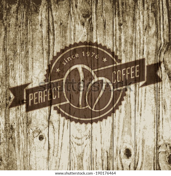 Elements Logo Retro Coffee Seal On vector de stock (libre de regalías