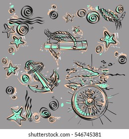 elements in a marine style