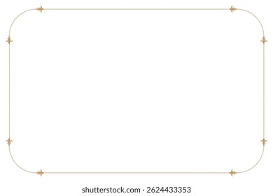 Elements of minimal frames. Border gold on white classic calligraphy. Design print for greeting cards, wedding invitations, restaurant menu, royal certificates. Set 6
