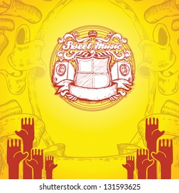 elements for the music festival. poster