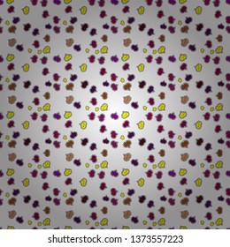 Elements on black, purple and white colors. Seamless Love pattern with hand drawn doodle hearts. Valentines Day design.