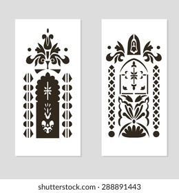 Elements on the theme of death, the funeral ceremony. Vector illustration