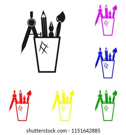 Elements of organizer in multi colored icons. Premium quality graphic design icon. Simple icon for websites, web design, mobile app, info graphics on white background