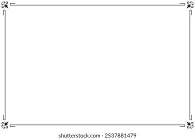 Elements of ornate vintage frames. Border black on white classic calligraphy swirls, corner element. Design print for greeting cards, wedding invitations, restaurant menu, royal certificates. Set 360
