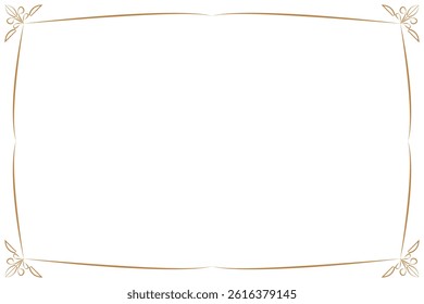 Elements of ornate vintage frames. Border gold on white classic calligraphy swirls, floral motifs. Design print for greeting cards, wedding invitations, restaurant menu, royal certificates. Set 1