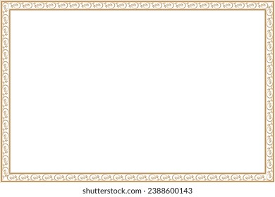 Elements of ornate vintage frames. Gold on white classic calligraphy swirls, floral motifs. Design print for greeting cards, wedding invitations, restaurant menu, royal certificates, carpets. Set 87
