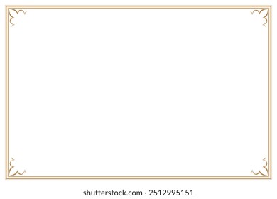 Elementos de marcos vintage adornados. Oro sobre blanco clásico de caligrafía remolinos, motivos florales. Impresión de diseño para tarjetas de felicitación, invitaciones de boda, menú de restaurante, certificados reales. Conjunto 59
