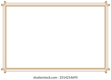 Elementos de marcos vintage adornados. Oro sobre blanco clásico de caligrafía remolinos, motivos florales. Impresión de diseño para tarjetas de felicitación, invitaciones de boda, menú de restaurante, certificados reales. Conjunto 93