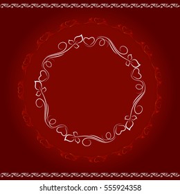 Elements of a pattern arranged in a circle for your creativity at the center