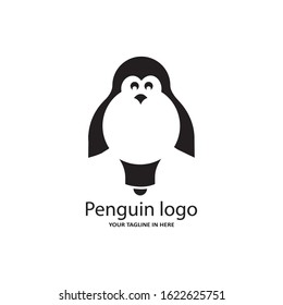 Elements of the penguin logo and lights as symbols of ideas and technology