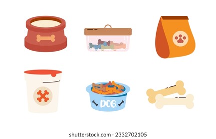 Logo del tema del alimento para animales domésticos vectores