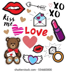 elements pop art Valentine's