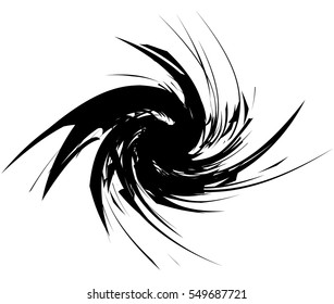 Element(s) with rotating distortion, spiral effect. Abstract geometric elements.