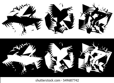 Element(s) with rotating distortion, spiral effect. Abstract geometric elements.