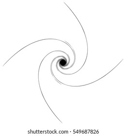 Element(s) with rotating distortion, spiral effect. Abstract geometric elements.