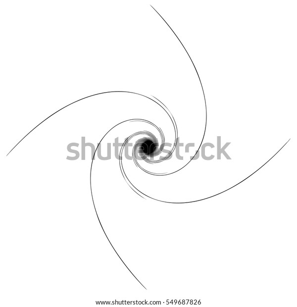 Elements Rotating Distortion Spiral Effect Abstract Stock Vector