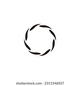 Elementos, símbolo geométrico redondeado símbolo simple vector