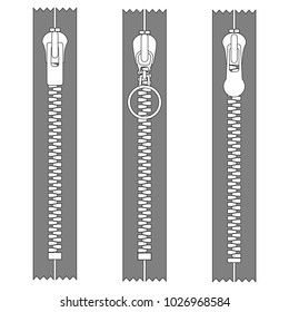 Elements for sewing. Pullers. Vector