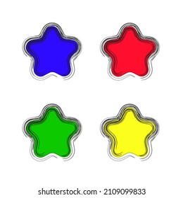 Elements shapes stars decorative illustration vector set