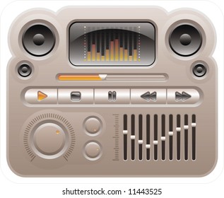 elements for skin of digital audio mp3 player