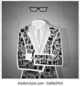 Elements are small icons Finance make in business man with smart concept .Vector illustration.